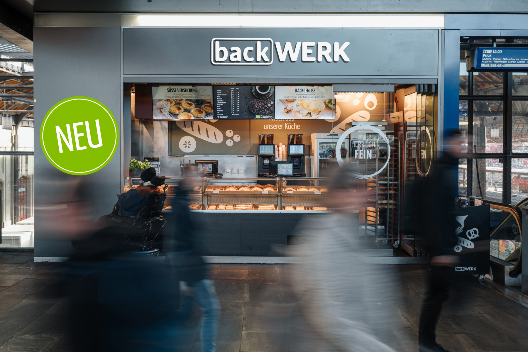 Basel - wir haben auf!: Besuche unser neu eröffnetes BackWerk am Bahnhof Basel SBB bei der Passarelle am Gleis 5/6